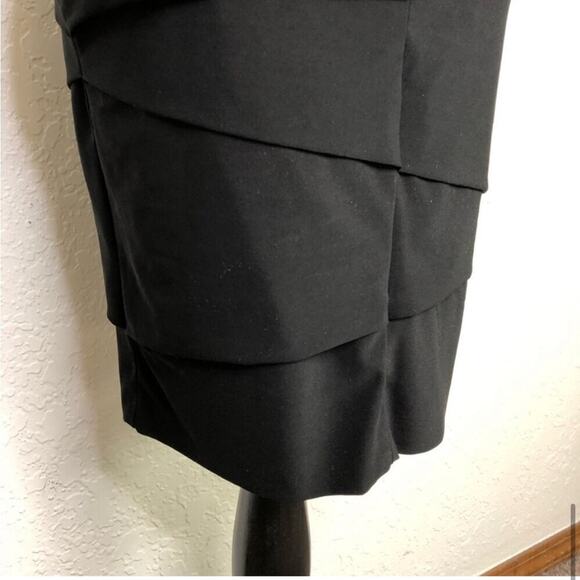 WHBM black layered halter choker sleeveless dress size 2 - Picture 12 of 15